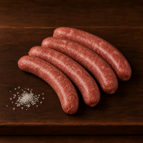 Runderworst van Pure Meat & Co, runderworstjes op een schaal