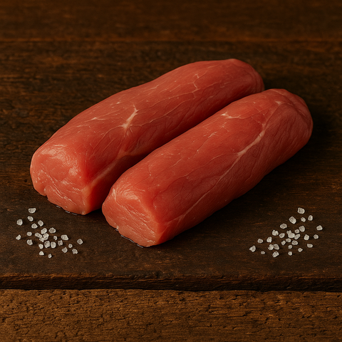 Varkens Kophaasjes van Pure Meat & Co, varkens kophaasjes op een plank