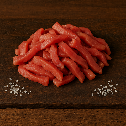 Varkens shoarmavlees van Pure Meat & Co, varkens shoarmavlees op een grillplaat